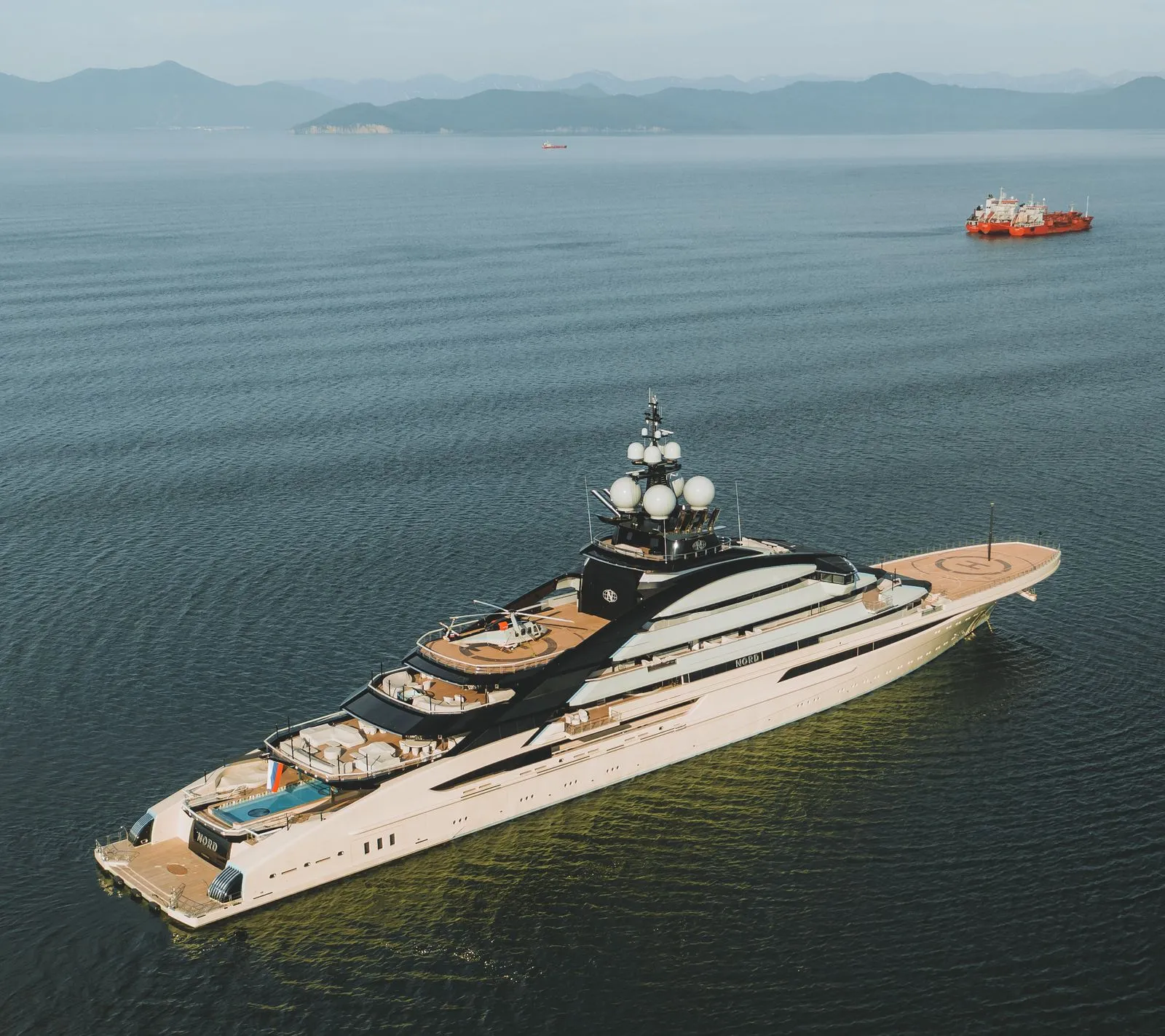 Ocean Pearl, a 88-foot flagship motor yacht, on the water off Miami